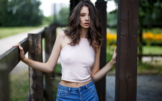 Eszter mattioni fashion neo romanticism - a wooden fence free wallpaper