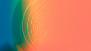 Colorful circular gradient blue orange - bridget riley free wallpaper for desktop