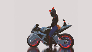 Motorcycle helmet red light reimu - atey ghailan free wallpaper for desktop