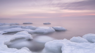 Ice rocks water sky mountains - anthony s waters free wallpaper
