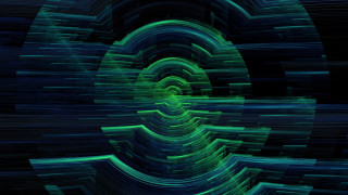 Spiral generative art raytraced chromatic - image of a spiral design free wallpaper