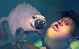 Cat woman back illustration brom - a womans face free wallpaper for desktop