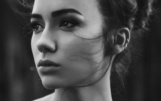 Woman messybun necklace closedeyes rain - messy free wallpaper