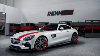 White mercedes sports car red - the side of the car free wallpaper for desktop