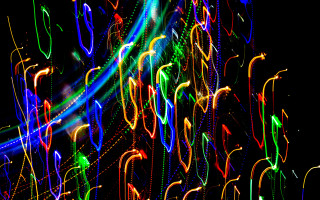 Colorful lights lines dark sky - the dark sky free wallpaper