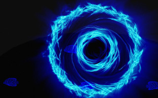 Blue light illusion hologram spirals - anish kapoor free wallpaper for desktop