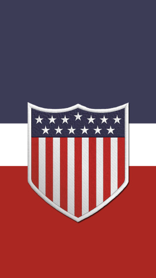 Shield american flag red white - a white stripe free wallpaper for mobile
