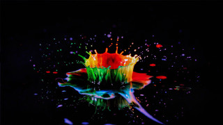 Colorful flower splash black crayon - a colorful flower free wallpaper