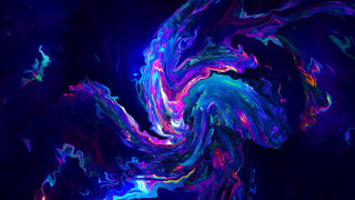 Colorful abstract blue purple swirl 2 - a white line free wallpaper for desktop