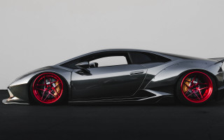 Silver sportscar redrims parkinglot whitewall - red rim free wallpaper for desktop