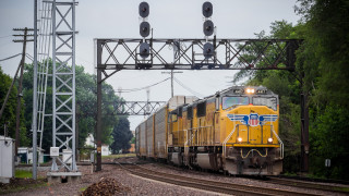 Train bridge trees light pole - arlington nelson lindenmuth free wallpaper
