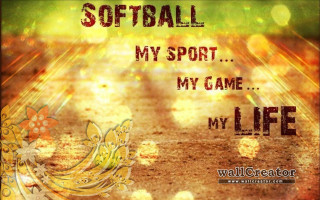 Softball game quote poster autumn - realism free wallpaper