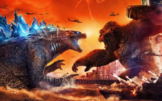 Godzilla bear city battle lightning - adam rex free wallpaper