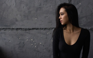 Elina karimova portrait black shirt - a black tie free wallpaper