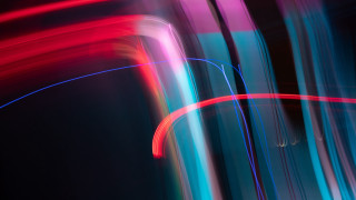 Blurry red blue object neon - a blurry photo free wallpaper