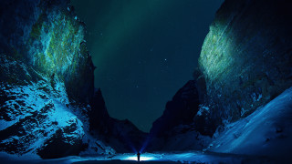 Mountain valley night starry sky - filip hodas free wallpaper for desktop