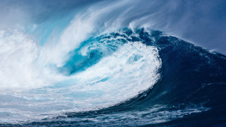 Large wave crashing ocean boat - the boat free wallpaper