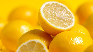 Lemon pile yellow surface rayonism - one cut free wallpaper