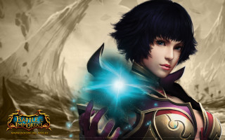 Woman costume glowing ball ship - chen hong free wallpaper