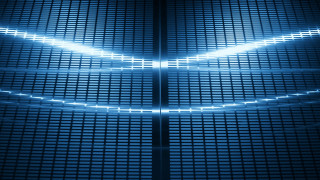 Blue wave light beeple architecture - a wave of light free wallpaper