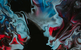 Black red abstract aurora fire - abstract painting free wallpaper