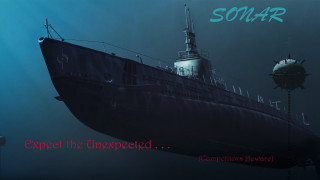 Submarine floating ocean caption below - a caption below free wallpaper