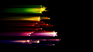 Colorful star reflection water magical - the dark background free wallpaper for desktop