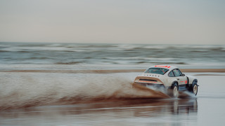 Car beach ocean waves water - the shore and a person free wallpaper for desktop
