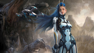Futuristic woman horse dragon rocky - a rocky area free wallpaper