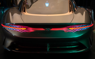 Futuristic car colorful tail light - a futuristic car free wallpaper for desktop