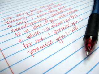 Pen lined paper handwritten note - a pen free wallpaper