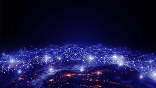 Night earth stars lines city - mesh wire free wallpaper for desktop