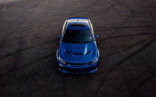 Blue car track sky fireworks - a white line free wallpaper