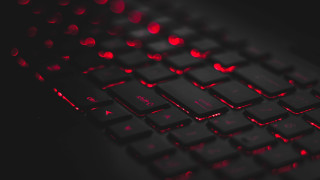 Keyboard red lights blood petals - key free wallpaper