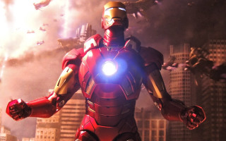 Man suit light cityscape helicopter - a helicopter free wallpaper for desktop