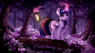 Pony forest gothic lantern fireflies - a pony free wallpaper