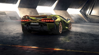 Green sports car military ocean - hyper detail free wallpaper