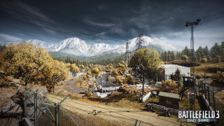 Mountain town train track background - a train track free wallpaper