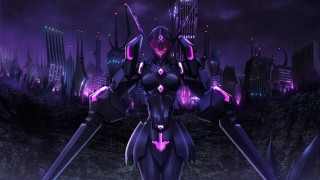 Futuristic woman city night sword - a futuristic woman free wallpaper