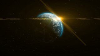 Earth space city lights moon - a view of the earth free wallpaper