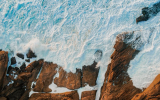 Ocean rocks water birdseye nature - rock and water free wallpaper for desktop