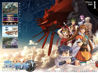 Anime characters dragon sky clouds - a group of anime characters free wallpaper