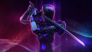 Futuristic suit sword ball neon - a sword and a ball free wallpaper