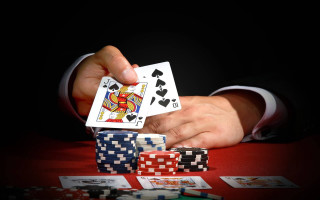 Man playing card table chips - card free wallpaper
