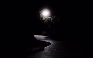 Dark street bench moonlight planet - a dark street free wallpaper