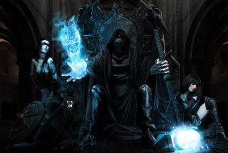 Fire ice throne magic demons - a group of people sitting free wallpaper
