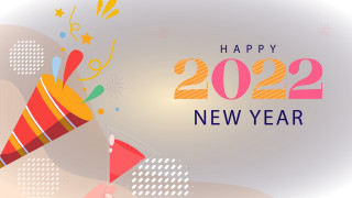 Happy new year megaphone streamers - iso 200 free wallpaper