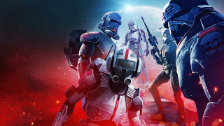 Space suits planet stars red - a planet free wallpaper