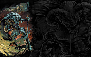 Demon drawing spear demon back - the front free wallpaper for desktop