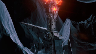 Sci fi fighter redlight spacecraft - a sci free wallpaper for desktop